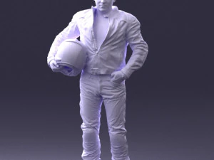 Man in motorcycle clothes 0093 3d print ready 3D Print Model