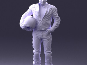 man in motorcycle clothes 0093 3d print ready 3D-printmodel