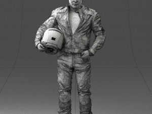 man in motorcycle clothes 0093 3d print ready 3D-printmodel