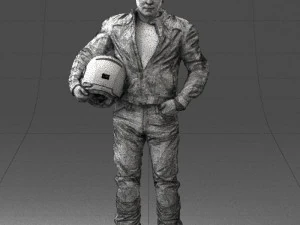 Man in motorcycle clothes 0093 3d print ready 3D Print Model