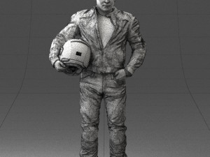man in motorcycle clothes 0093 3d print ready 3D-printmodel