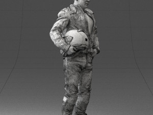 man in motorcycle clothes 0093 3d print ready 3D-printmodel