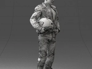 Man in motorcycle clothes 0093 3d print ready 3D Print Model