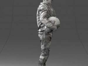 Man in motorcycle clothes 0093 3d print ready 3D Print Model