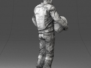 man in motorcycle clothes 0093 3d print ready 3D-printmodel