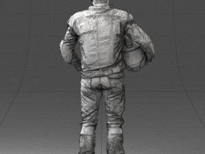 man in motorcycle clothes 0093 3d print ready 3D-printmodel