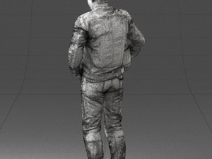 man in motorcycle clothes 0093 3d print ready 3D-printmodel