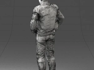 Man in motorcycle clothes 0093 3d print ready 3D Print Model