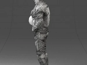 Man in motorcycle clothes 0093 3d print ready 3D Print Model