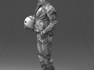 man in motorcycle clothes 0093 3d print ready 3D-printmodel