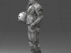 Man in motorcycle clothes 0093 3d print ready 3D Print Model