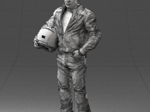 man in motorcycle clothes 0093 3d print ready 3D-printmodel