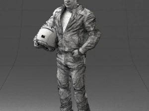 Man in motorcycle clothes 0093 3d print ready 3D Print Model