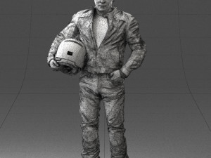 man in motorcycle clothes 0093 3d print ready 3D-printmodel