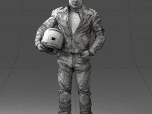 Man in motorcycle clothes 0093 3d print ready 3D Print Model