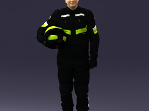 man in motorcycle clothes 0095 3D Model