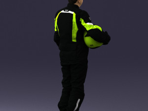 man in motorcycle clothes 0095 3d print ready Modello di stampa 3D