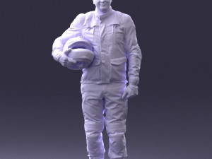 man in motorcycle clothes 0095 3d print ready Modello di stampa 3D