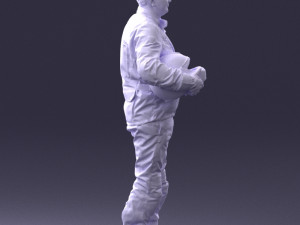 man in motorcycle clothes 0095 3d print ready Modello di stampa 3D