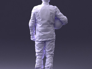 man in motorcycle clothes 0095 3d print ready Modello di stampa 3D