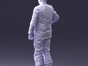 man in motorcycle clothes 0095 3d print ready Modello di stampa 3D