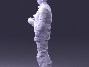 man in motorcycle clothes 0095 3d print ready Modello di stampa 3D