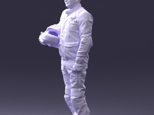 man in motorcycle clothes 0095 3d print ready Modello di stampa 3D