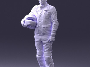 man in motorcycle clothes 0095 3d print ready Modello di stampa 3D