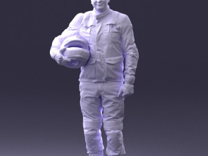 man in motorcycle clothes 0095 3d print ready Modello di stampa 3D