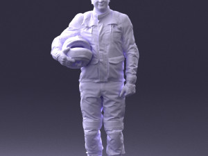 man in motorcycle clothes 0095 3d print ready Modello di stampa 3D