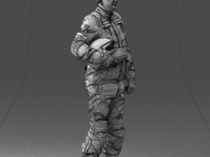 man in motorcycle clothes 0095 3d print ready Modello di stampa 3D
