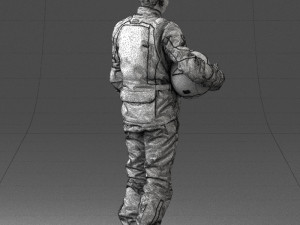 man in motorcycle clothes 0095 3d print ready Modello di stampa 3D