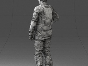 man in motorcycle clothes 0095 3d print ready Modello di stampa 3D