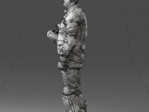 man in motorcycle clothes 0095 3d print ready Modello di stampa 3D