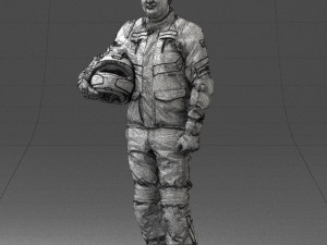 man in motorcycle clothes 0095 3d print ready Modello di stampa 3D