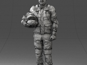 man in motorcycle clothes 0095 3d print ready Modello di stampa 3D