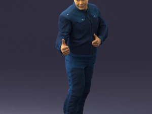 000430 Casual Male Character Thumbs Up Pose 3D Scan 3D Model