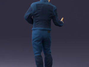 000430 Casual Male Character Thumbs Up Pose 3D Scan 3D Model