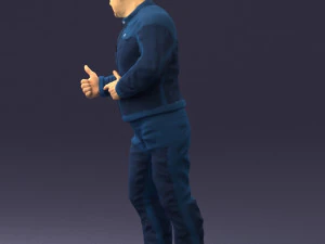 000430 Casual Male Character Thumbs Up Pose 3D Scan 3D Model