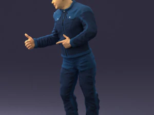 000430 Casual Male Character Thumbs Up Pose 3D Scan 3D Model