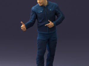 000430 Casual Male Character Thumbs Up Pose 3D Scan 3D Model