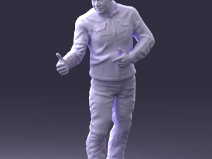 000430 Casual Male Character Thumbs Up Pose 3D Scan 3D Model