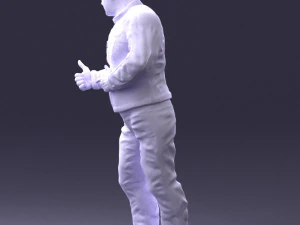 000430 Casual Male Character Thumbs Up Pose 3D Scan 3D Model