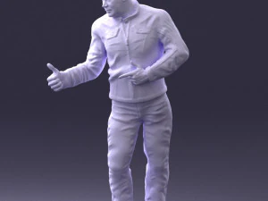 000430 Casual Male Character Thumbs Up Pose 3D Scan 3D Model