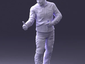 000430 Casual Male Character Thumbs Up Pose 3D Scan 3D Model