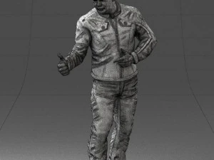 000430 Casual Male Character Thumbs Up Pose 3D Scan 3D Model