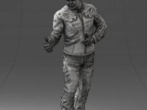 000430 Casual Male Character Thumbs Up Pose 3D Scan 3D Model