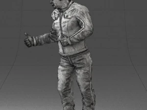 000430 Casual Male Character Thumbs Up Pose 3D Scan 3D Model
