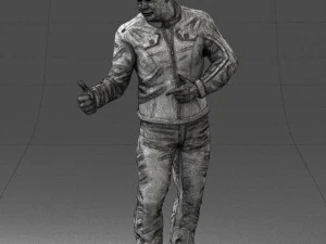 000430 Casual Male Character Thumbs Up Pose 3D Scan 3D Model