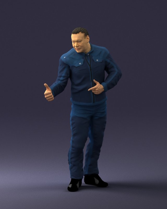 man in charisma pose 0096 3d print ready 3D Print Model .c4d .max .obj .3ds .fbx .stl .blend 